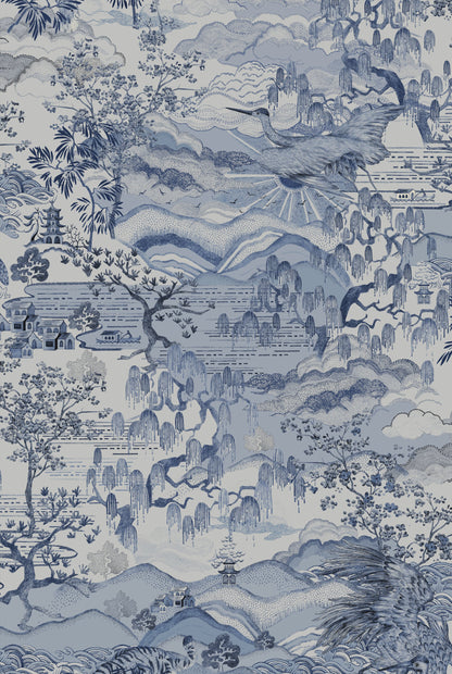 Papier Peint DREAM CATCHER Porcelain blue