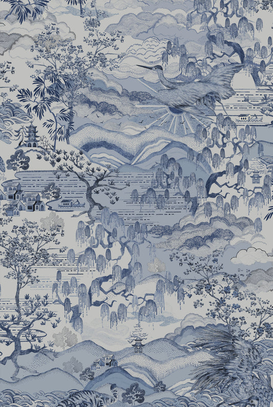 Papier Peint DREAM CATCHER Porcelain blue