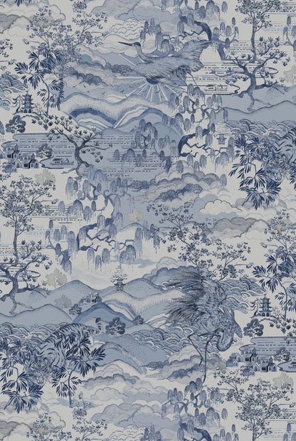 Papier Peint DREAM CATCHER Porcelain blue