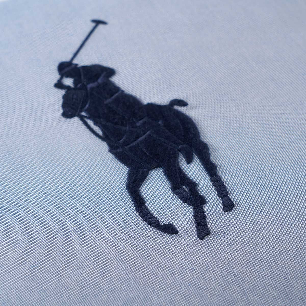 Blue Cream Pony White Cushion