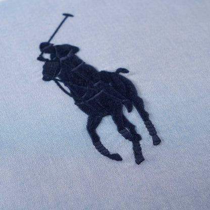 Blue Cream Pony White Cushion