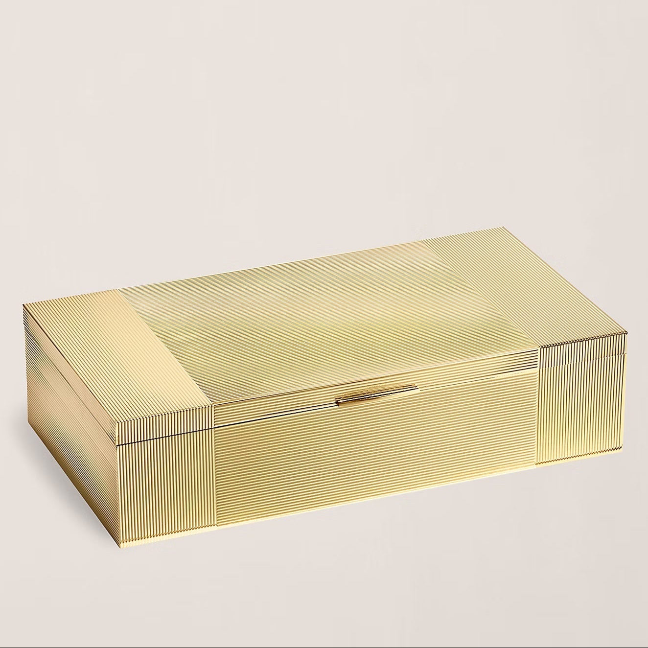 Boîte Luke laiton plaqué Medium