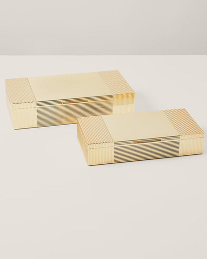 Boîte Luke laiton plaqué Medium