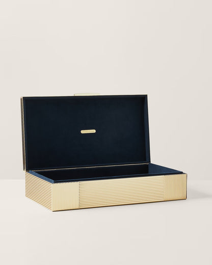 Boîte Luke laiton plaqué Medium