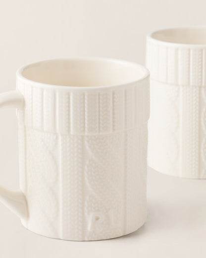 Coffret Mugs Cableknit Crème