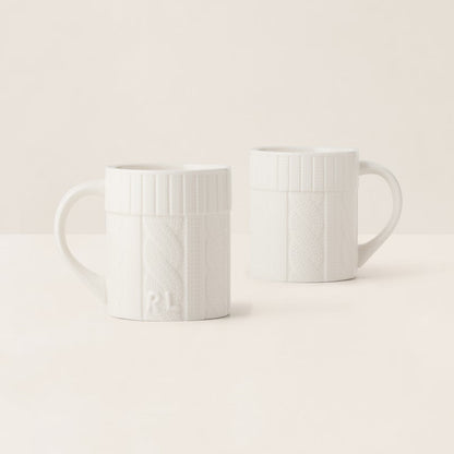 Coffret Mugs Cableknit Crème