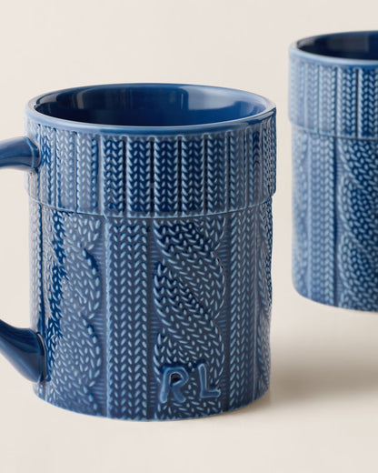 Coffret Mugs Cableknit Navy