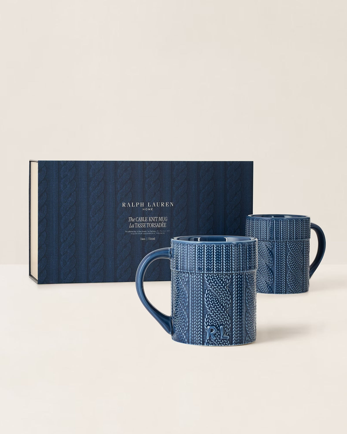 Coffret Mugs Cableknit Navy