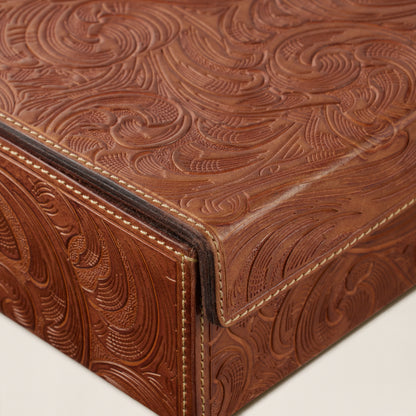 Boîte décorative Aidan cuir marron Ralph Lauren Home