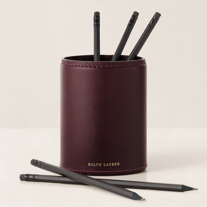 Pot à crayons Brennan Cuir Burgundy