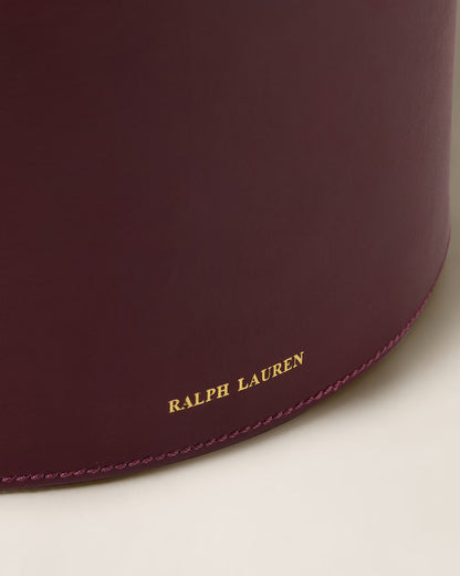 Corbeille Brennan Cuir Burgundy