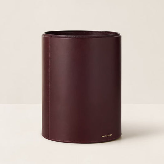 Corbeille Brennan Cuir Burgundy