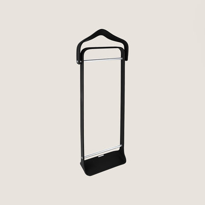 Valet de chambre Brennan en cuir noir et nickel, Ralph Lauren Home