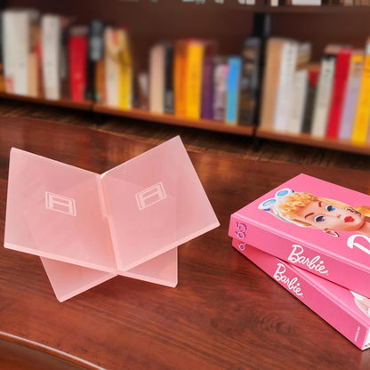 Pink book holder