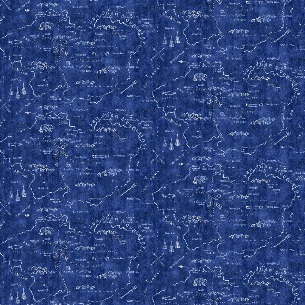 Silverton Map - Denim