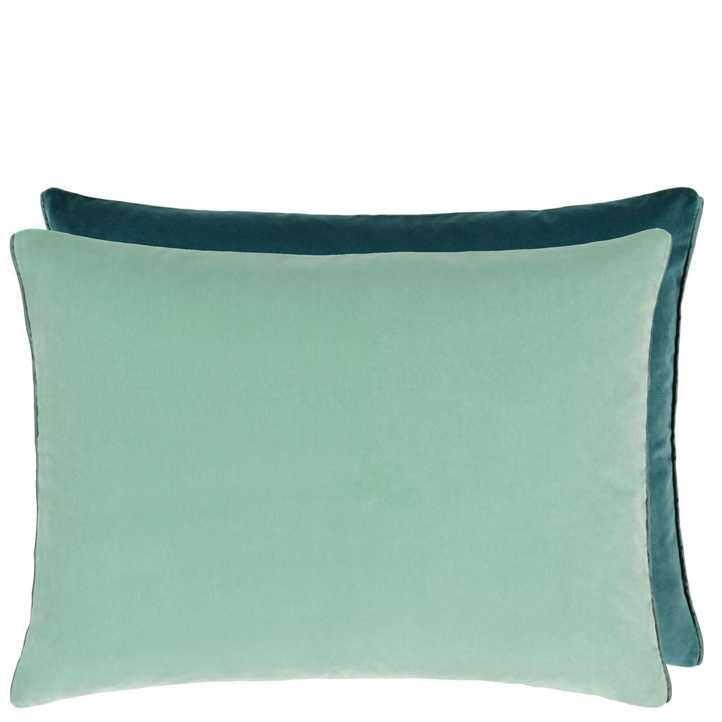 Coussin DG En Velours Cassia Celadon & Mist