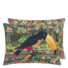 Charger l&#39;image dans la galerie, Toucan Floral Sepia Cushion
