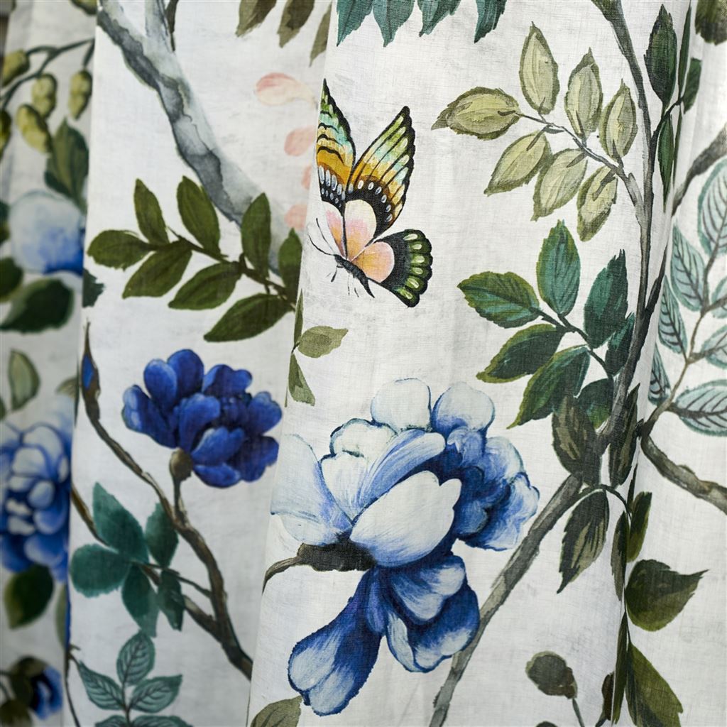 Cobalt Chinese Porcelain Fabric