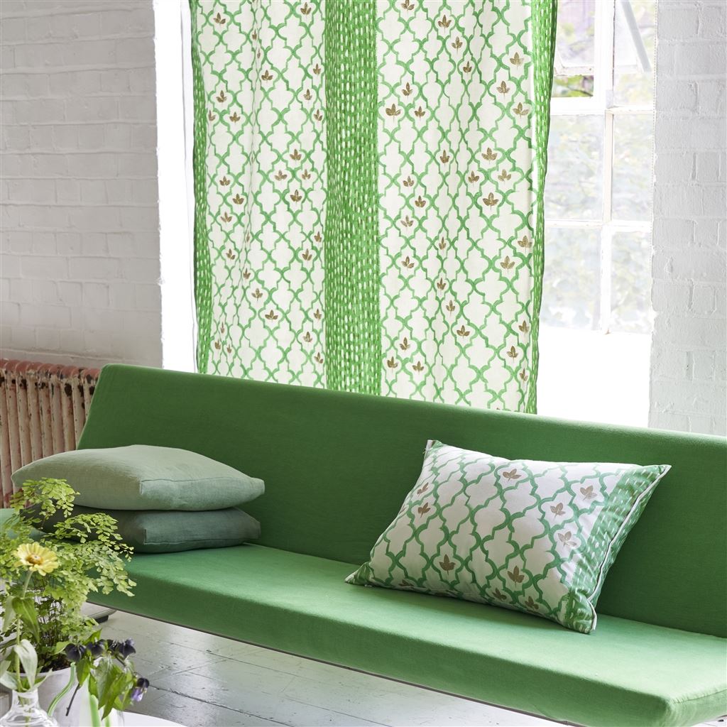 Tissu Pergola Trellis Emerald