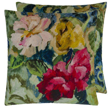 Charger l&#39;image dans la galerie, Coussin Tapestry Flower Vintage Green
