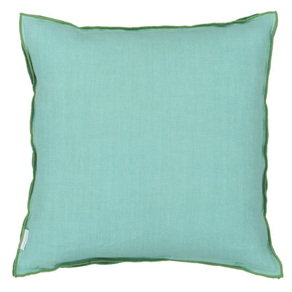 Cushion DG Brera Lino Emerald &amp; Capri Linen