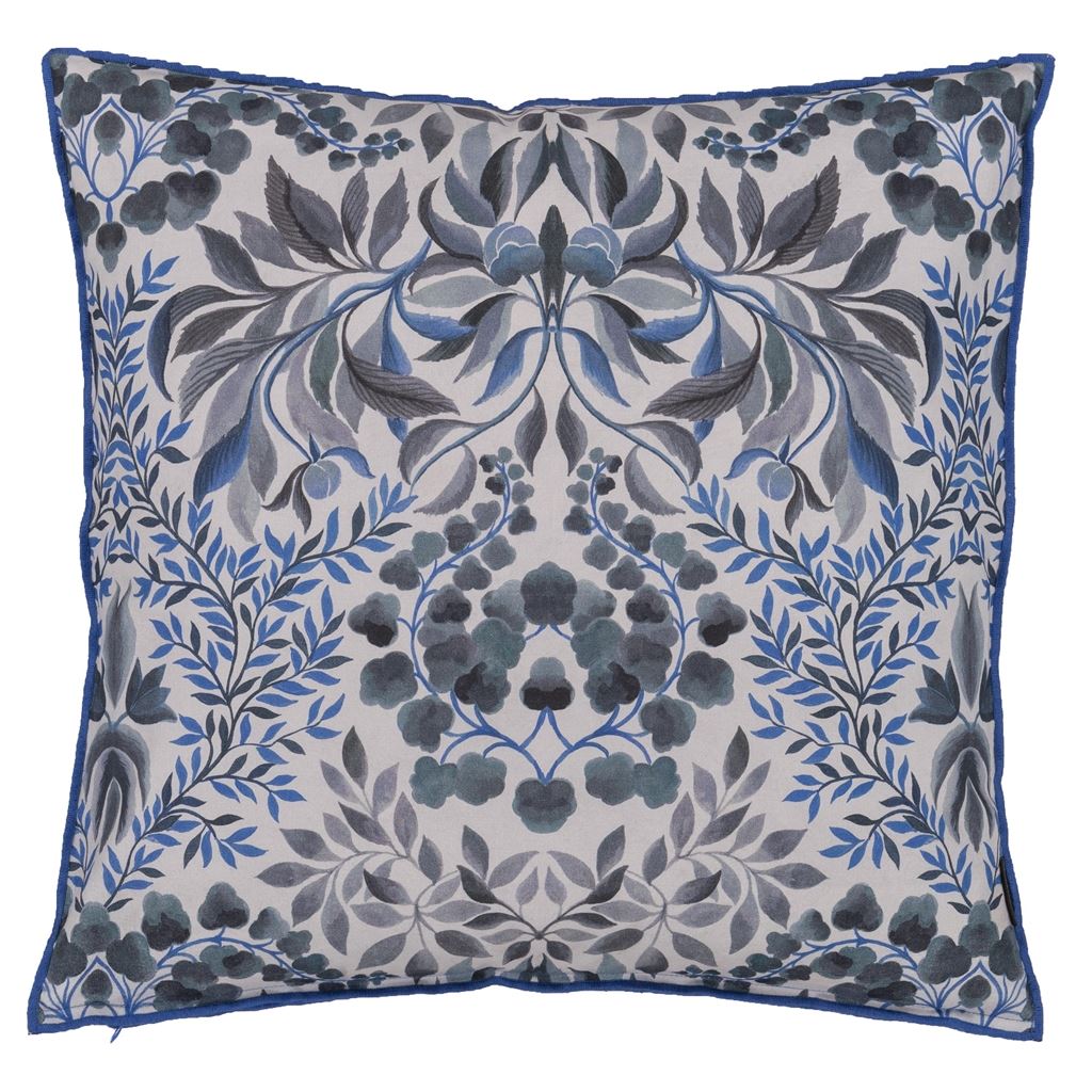 DG Ikebana Damask Slate Blue Cushion