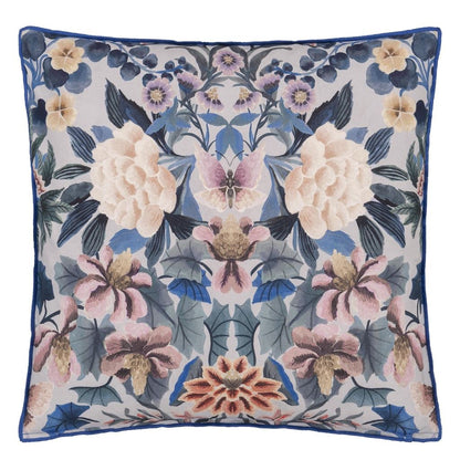 DG Ikebana Damask Slate Blue Cushion