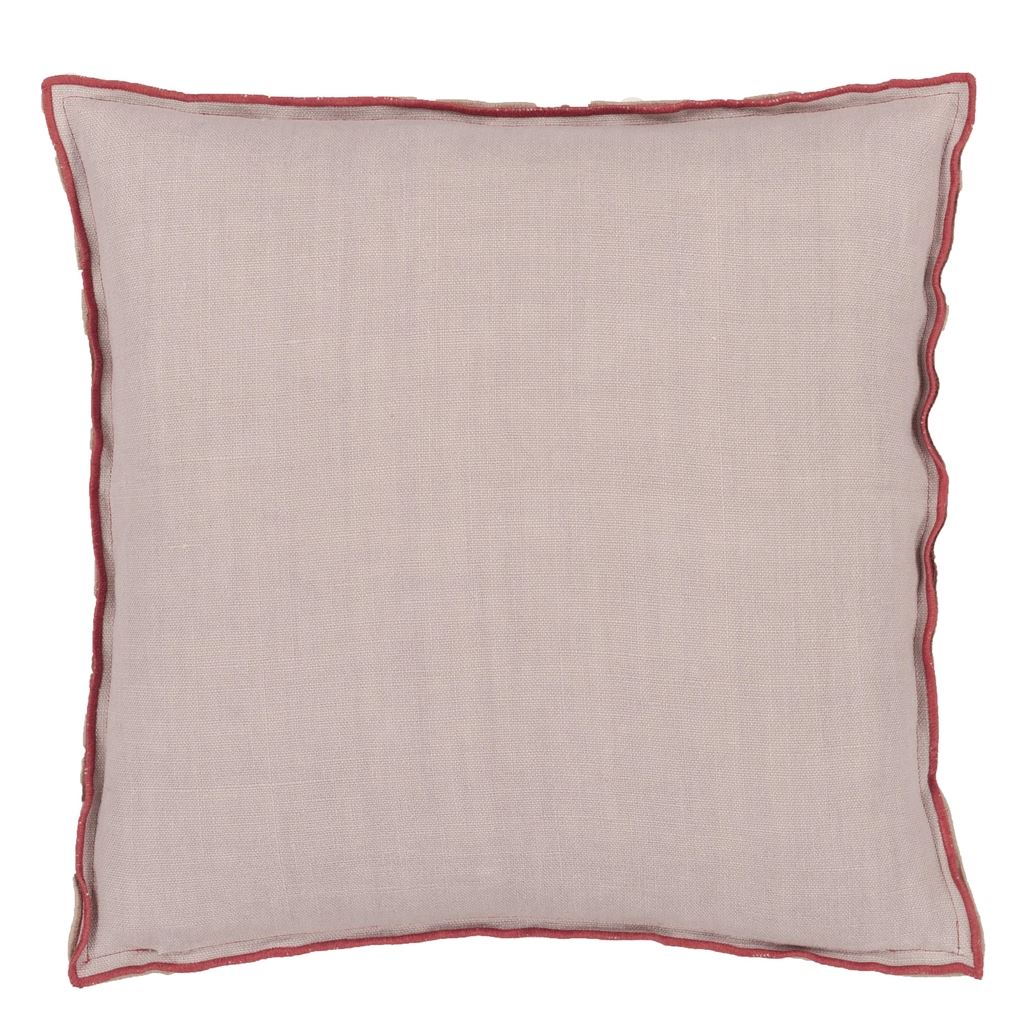 DG Brera Lino Damask Cushion Pink &amp; Travertine