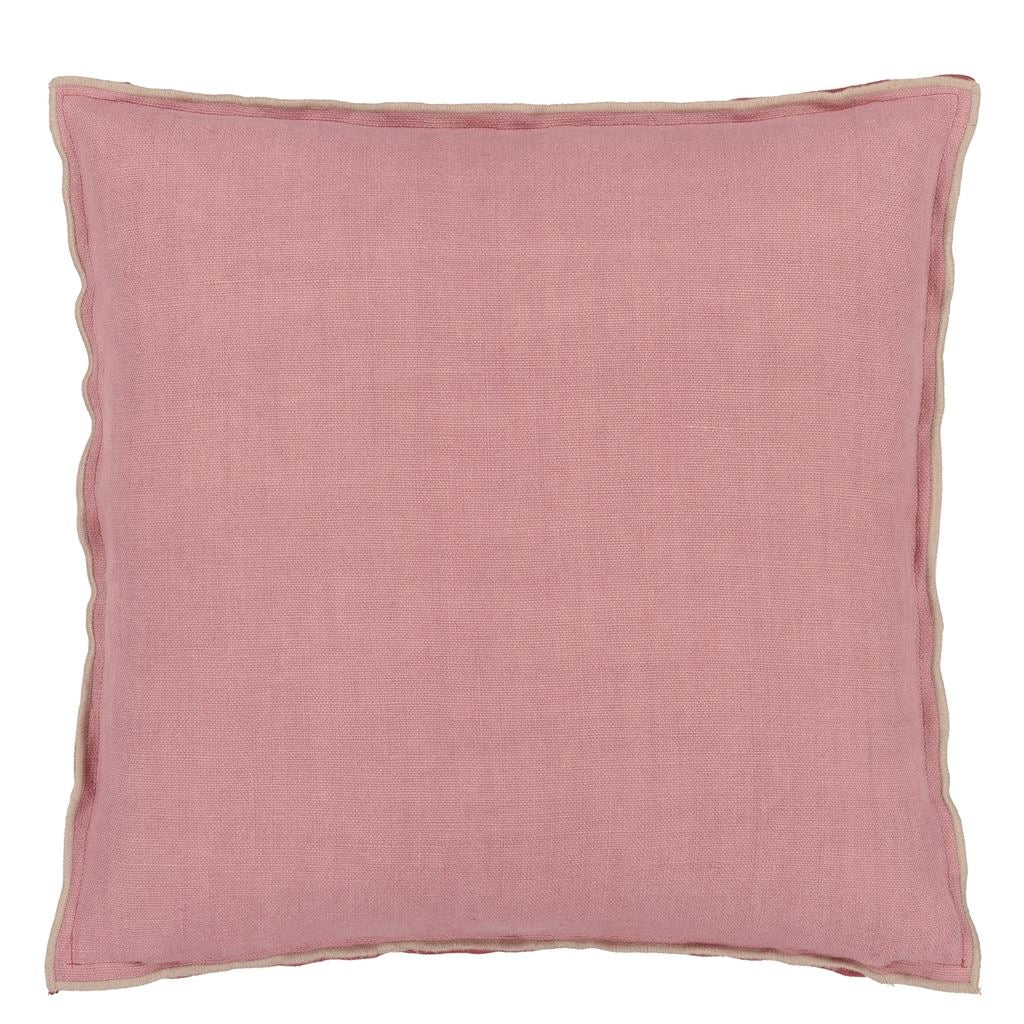 DG Brera Lino Damask Cushion Pink &amp; Travertine