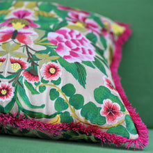 Charger l&#39;image dans la galerie, Ikebana Damask Fuchsia Embroidered Cushion
