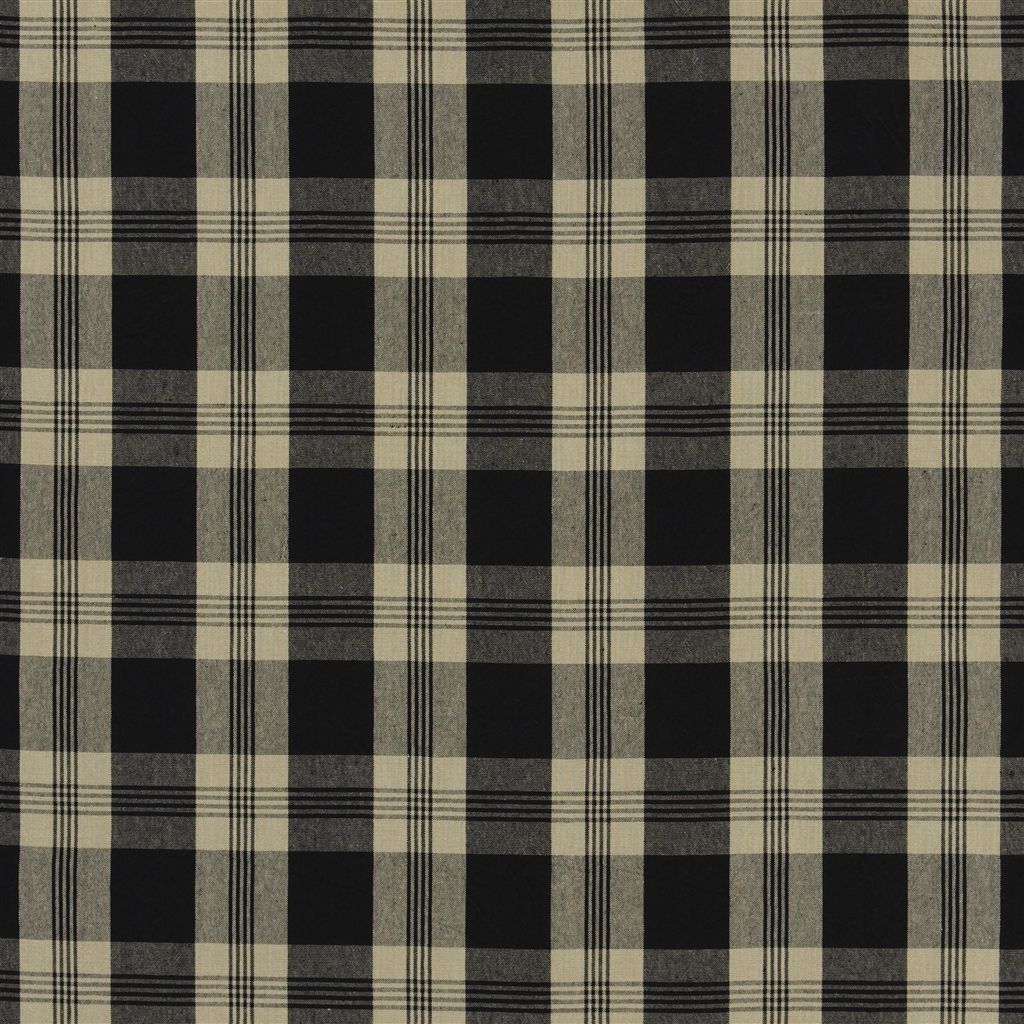 Mill Pond Check - Black/linen