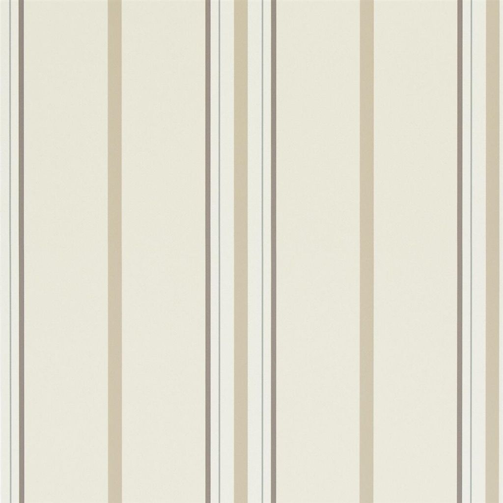 Marden Stripe - White / Tan