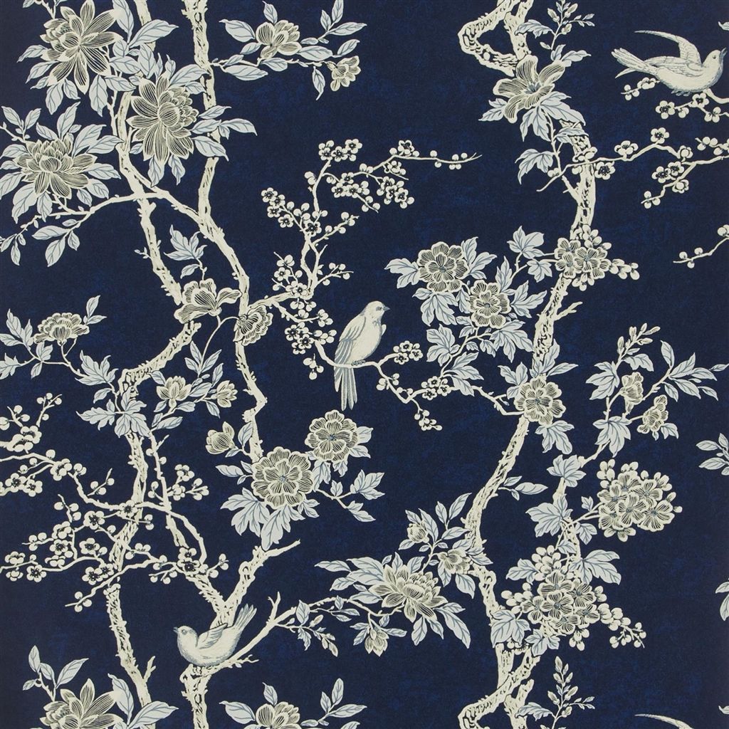 Marlowe Floral - Prussian Blue