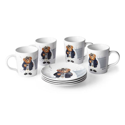 Haven Navy Bear Mug (Set of 4)