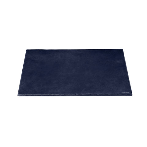 Small Brennan Navy Leather Desk Pad