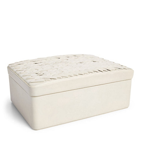 Adrienne Cream Leather Box