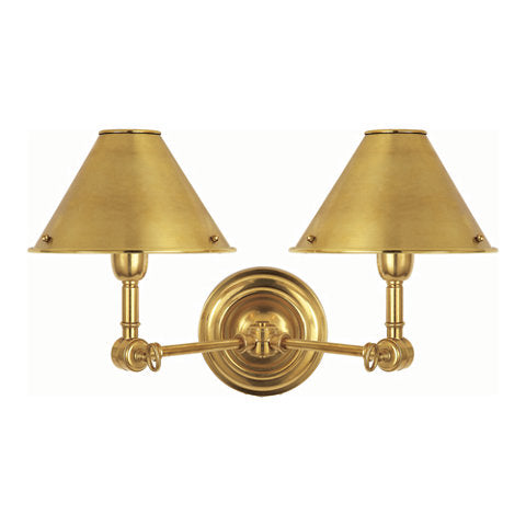 Anette Double Brass Wall Lamp
