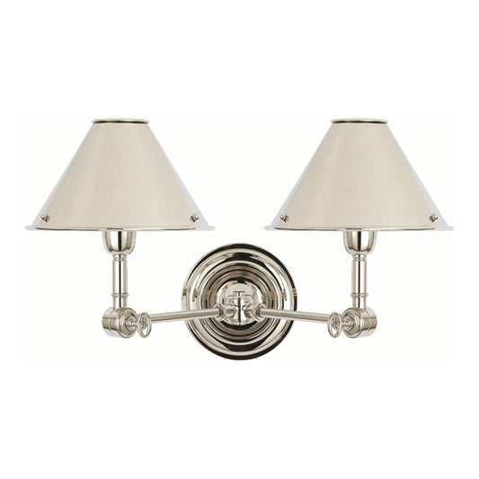 Anette Double Nickel Wall Lamp