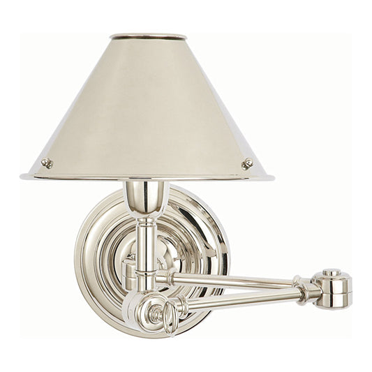 Anette Swing Arm Nickel Wall Lamp