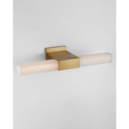 Covet 24" Brass and Alabaster Wall Lamp 