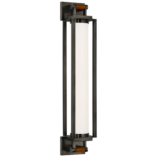Northport Wall Lamp 61 cm - Bronze and White Glass