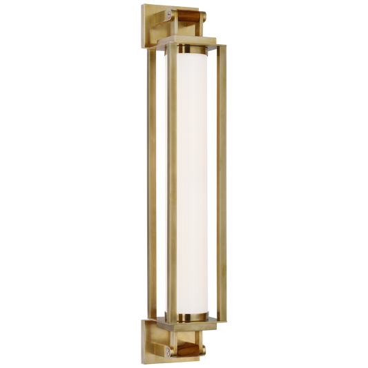 Northport Wall Lamp 61 cm - Brass and White Glass
