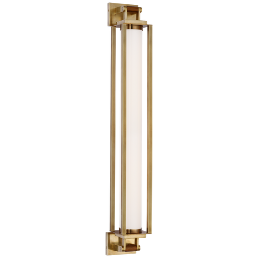 Northport Wall Lamp 82 cm - Brass and White Glass
