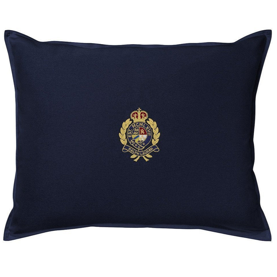 RL Crest Cushion Navy Blue
