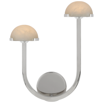 Pedra Wall Lamp 15'' Asymmetrical Left - Nickel 