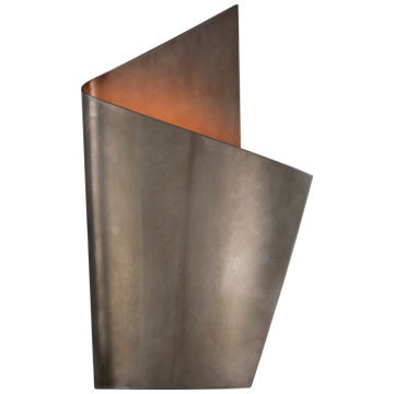 Piel Wrapped Pewter Wall Lamp 