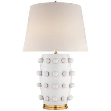 Linden Medium White Plaster Lamp 