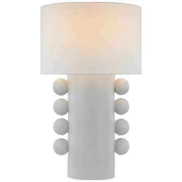 Tiglia Large White Plaster Lamp 