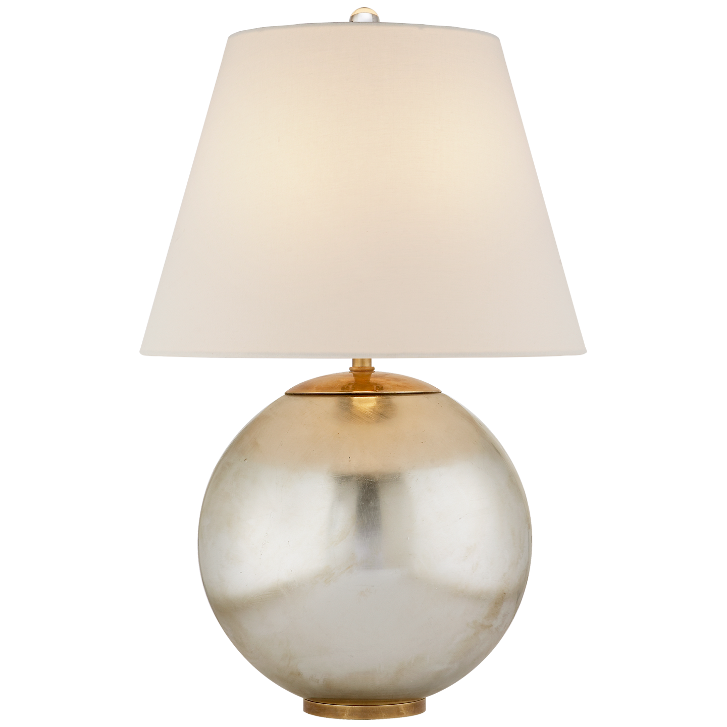 Morton-Lampe aus brüniertem Blattsilber 
