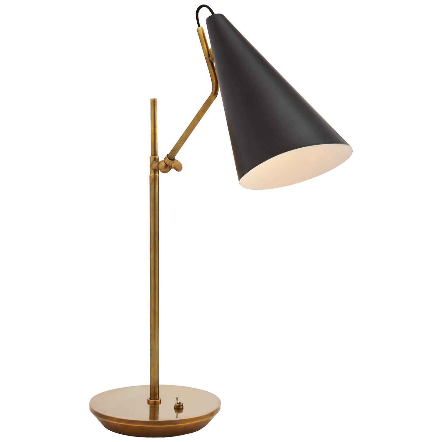 Clemente Table Lamp - Brass - Black 